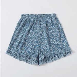 Blue Flower Shorts
